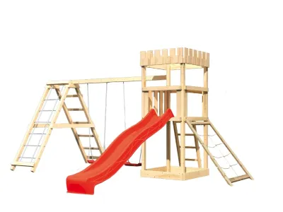 Spielturm Ritterburg Löwenherz SET naturbelassen Produktbild #3