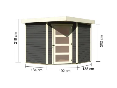 Gartenhaus Schwandorf 5 19 mm terragrau Produktbild #7