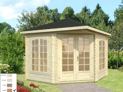 Pavillon Melanie 6,8 m² braun tauchimprägniert Produktbild #1