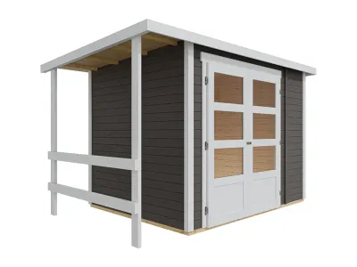 Gerätehaus Multi Pultdach 19 mm terragrau Produktbild #6