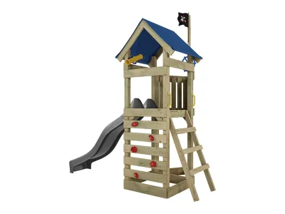 Spielturm Pirat Captain Jolly KDI inkl. Rutsche grau Produktbild #5