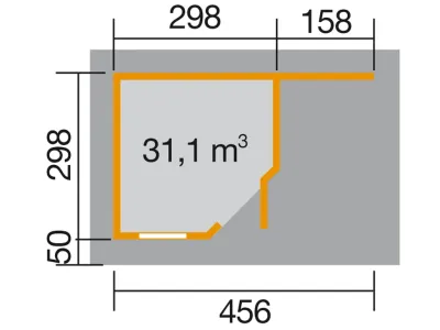 Gartenhaus Designhaus 213 A Gr. 2 28 mm anthrazit Produktbild #2