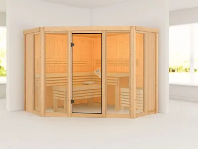 Sauna Alcinda mit bronzierter Glastür Produktbild #2