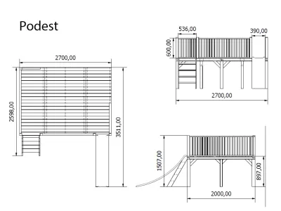 Stelzenhaus Butterfly KDI XL inkl. Rutsche rot Produktbild #7