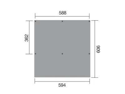 Y-Flachdach Doppelcarport, PVC Dach Produktbild #3