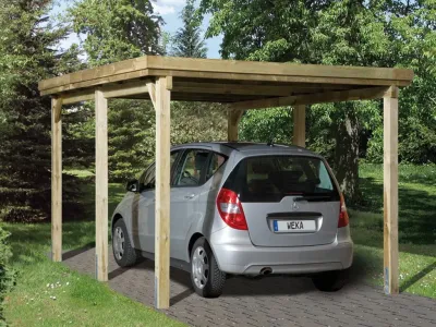 Carport Flachdach-Einzelcarport 617 Gr. 1 Produktbild #1
