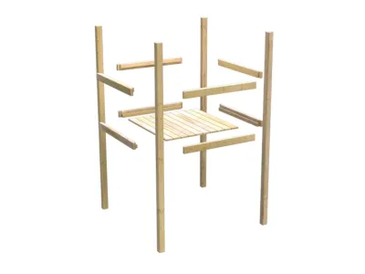 Spielturm Lotti naturbelassen inkl. Netzrampe Produktbild #6