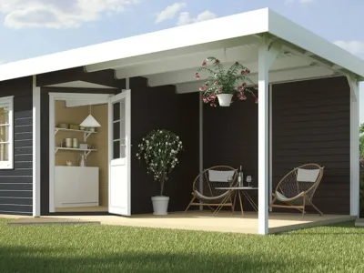 Gartenhaus Designhaus 213 B Gr. 2 28 mm anthrazit Produktbild #4