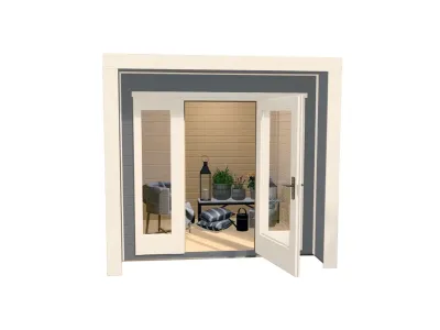 Gartenhaus Designhaus 263 Gr. 1 28 mm grau lasiert Produktbild #2