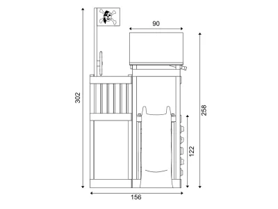 Spielturm Pirat Captain Jolly KDI inkl. Rutsche gelb Produktbild #8