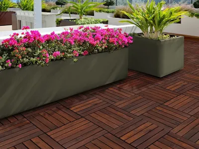 Terrassenfliese Akazie dunkel geölt Produktbild #9