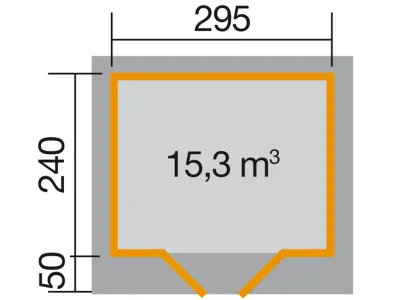 Gartenhaus Designhaus 126 Gr. 2 28 mm grau Produktbild #2