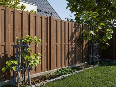 Bretterzaun Pinus DIY-Bausatz Kiefer KDI braun Produktbild #2