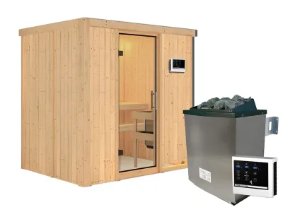 Sauna Systemsauna Bodin, inkl. 9 kW Ofen mit externer Steuerung Produktbild #4