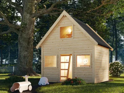 Spielhaus Kalle 19 mm naturbelassen Produktbild #1