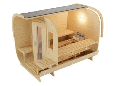 Saunafass Cube Gilby naturbelassen Fichte Produktbild #5