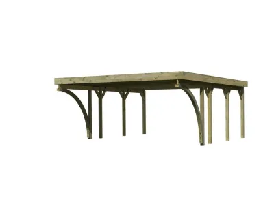 Carport Doppel 2 CLASSIC inkl. 2 Einfahrtsbögen Produktbild #3