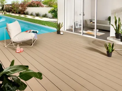 WPC Terrassendiele DIE URBANE Massivdiele Lehm Produktbild #1