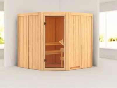 Systemsauna Jarin bronzierte Ganzglastür Produktbild #1