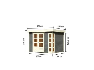 Gartenhaus Kerko 5 19 mm terragrau Produktbild #3