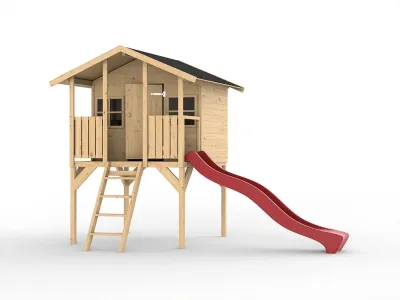 Stelzenhaus Toby inkl. Rutsche rot Produktbild #2