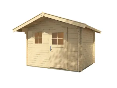 Gartenhaus Blockbohlenhaus 131 Gr. 1 45 mm naturbelassen Produktbild #2