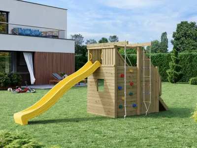 Spielturm Ramphouse KDI inkl. Rutsche gelb Produktbild #2