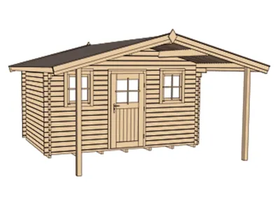 Gartenhaus 138 A Gr. 1 45 mm naturbelassen Produktbild #3