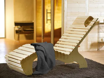 Komfort Wellnessliege inkl. Saunatuch Produktbild #1