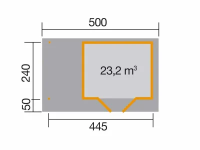 Gartenhaus Designhaus 126 Plus A Gr. 1 anthrazit Produktbild #2