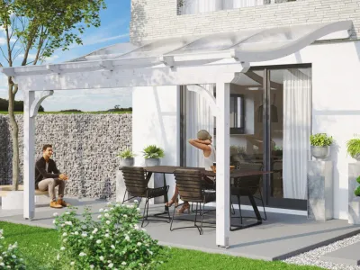 Terrassenüberdachung Verona weiß Produktbild #1