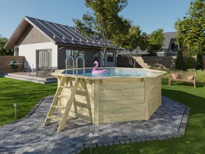 Holzpool Modell X1, inkl. Terrasse & Filteranlage  Produktbild #1