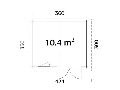 Gartenhaus Blockbohlenhaus Klara 10,4 m² 28 mm braun tauchimprägniert Produktbild #3