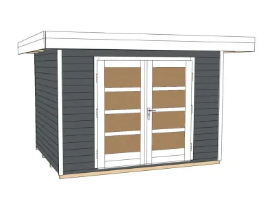 Gartenhaus Designhaus 126 Plus Gr. 1 anthrazit Produktbild #3