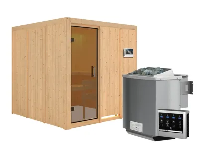 Systemsauna Rodin graphit Ganzglastür, inkl. 9 kW Bio-Kombiofen ext. Steuerung Produktbild #4