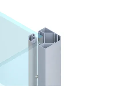 Eck-Klemmpfosten SYSTEM silber Produktbild #2