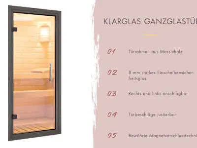 Saunahaus Laguna  73 mm schwarz Produktbild #12