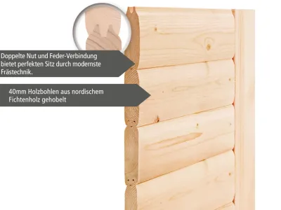 Karibu Massivholzsauna 38 mm Sparset Ari Produktbild #6