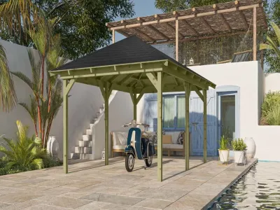 Pavillon SPARSET Perida ECO, inkl. Dachschindeln Produktbild #1
