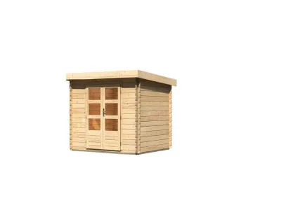 Gartenhaus Blockbohlenhaus Bastrup 3 28 mm naturbelassen Produktbild #10