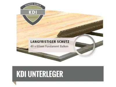Gartenhaus Askola 3 mit Anbaudach naturbelassen Produktbild #5