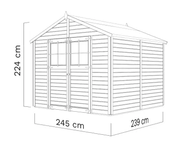 Gartenhaus Osterfeld 4 19 mm natur Produktbild #8