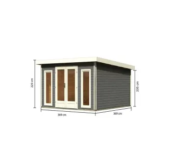 Gartenhaus Radeburg 3 40 mm terragrau Produktbild #5
