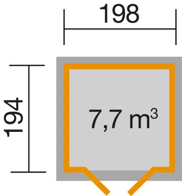 Gartenhaus 321 Gr. 1 19 mm naturbelassen Produktbild #2