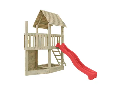 Spielturm Ship Tower KDI inkl. Rutsche rot Produktbild #9