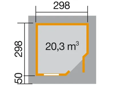 Gartenhaus Designahus 213 Gr. 2 28 mm grau Produktbild #2