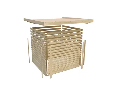 Gartenhaus Goldendorf 5 ECO 19 mm terragrau Produktbild #9