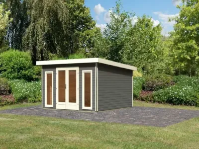 Gartenhaus Radeburg 3 40 mm terragrau Produktbild #1