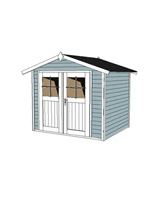 Gartenhaus 122 Gr. 4 28 mm grau Produktbild #2