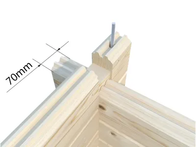 Garage Roger 27,7 m² mit Sektionaltor 70 mm grau tauchimprägniert Produktbild #2